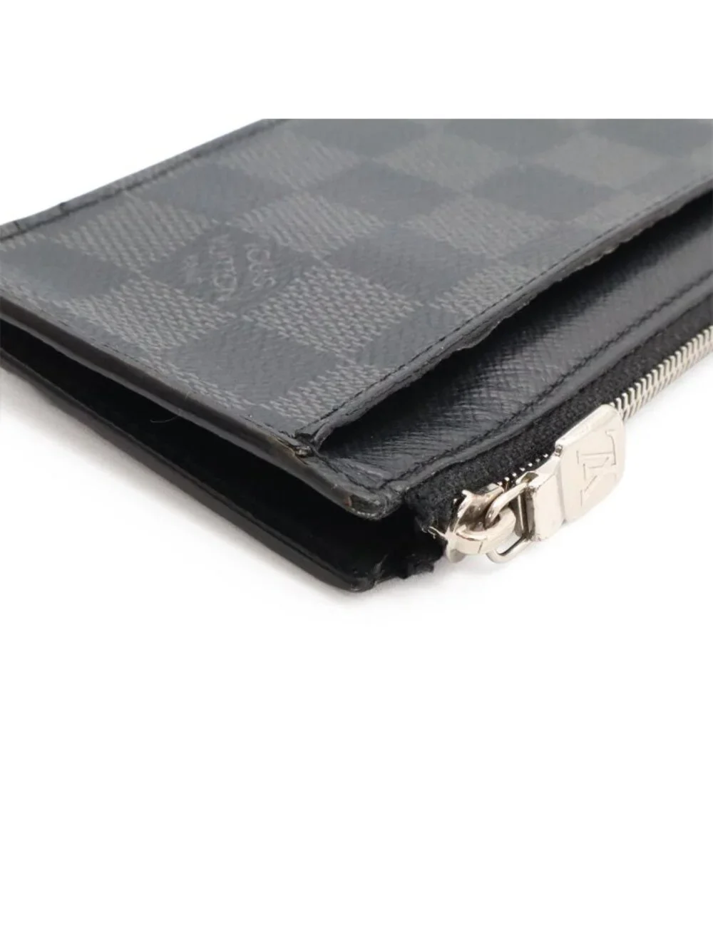 Louis Vuitton Damier Graphite Coin Card Holder Purse Case
